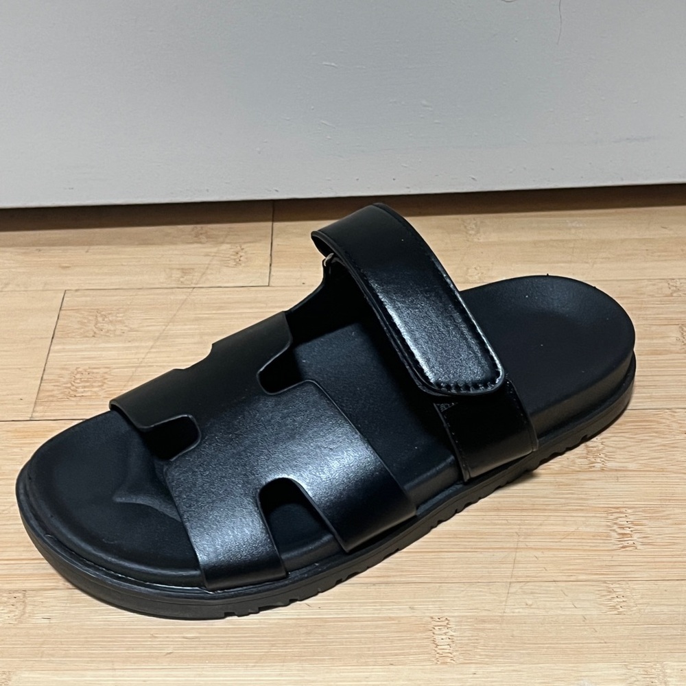 Never worn black Shuflie slides
